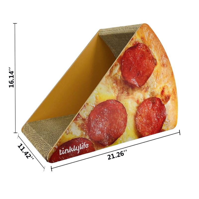 Cat Scratcher Post Cardboard Pizza Shape House Bed Furniture Protector