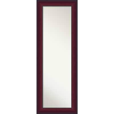 Canterbury Cherry Non-Beveled Wood Framed Full-Length On the Door Mirror - Canterbury Cherry - Glass Size 14x48