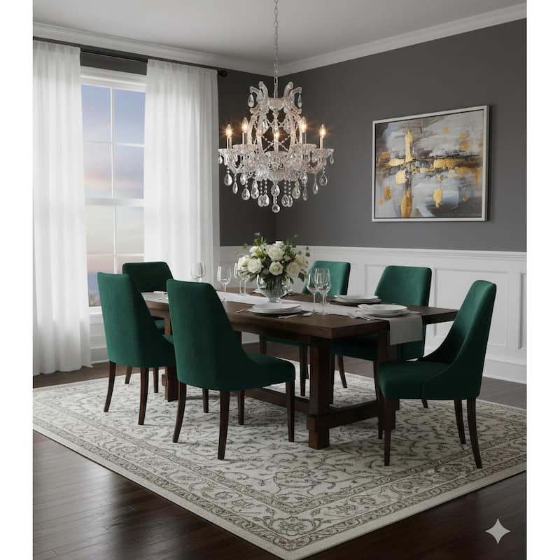 5-Light Gold Chandelier With Champagne Crystals