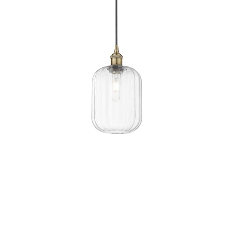 Innovations Lighting 616-1P-12-7 Preston Pendant Preston 7" Wide Mini - Antique Brass / Clear