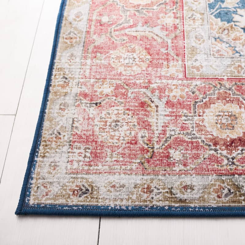 SAFAVIEH, Tucson Machine Washable Slip Resistant Queenie Oriental Medallion