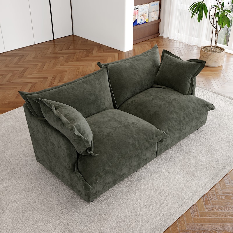 Double Layer Cushion Comfy Cloud Modular Sectional Sofa Set