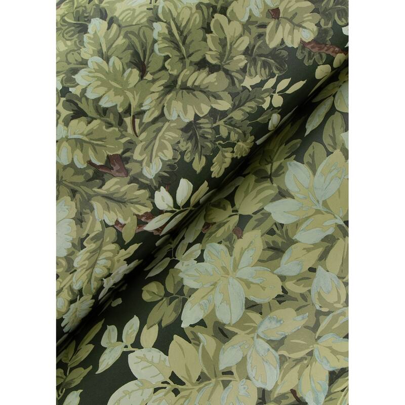 A-Street Prints Greenwood Dark Green Deciduous Wallpaper