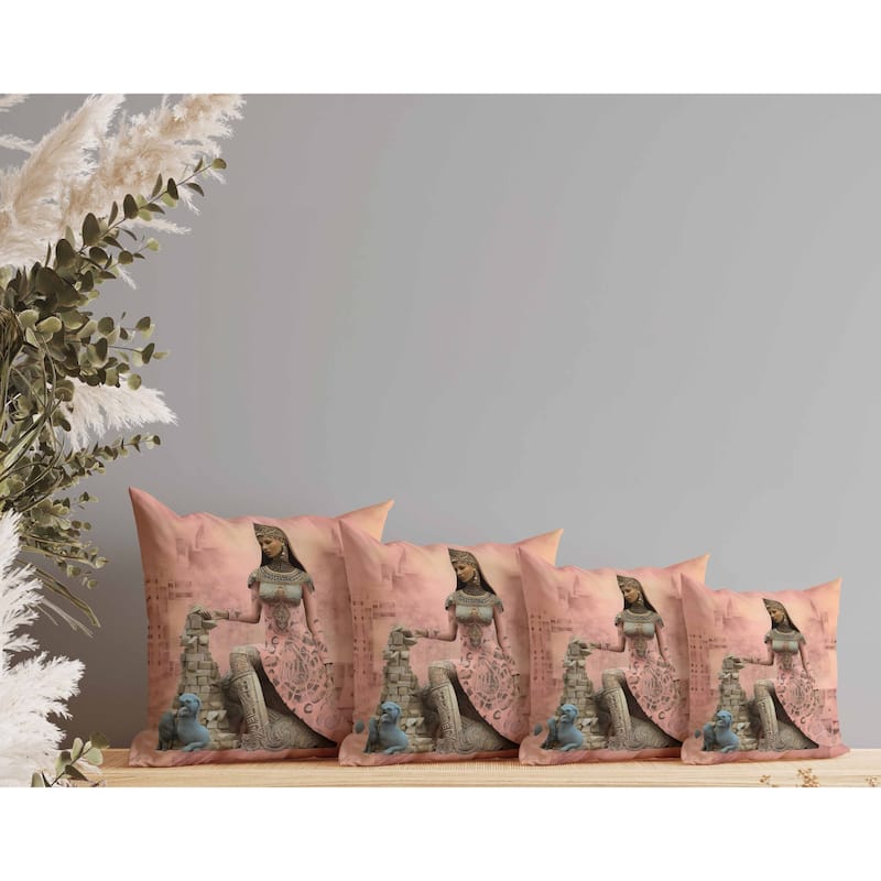 Royal Rapture Faux Suede Reversible Throw Pillow Pink