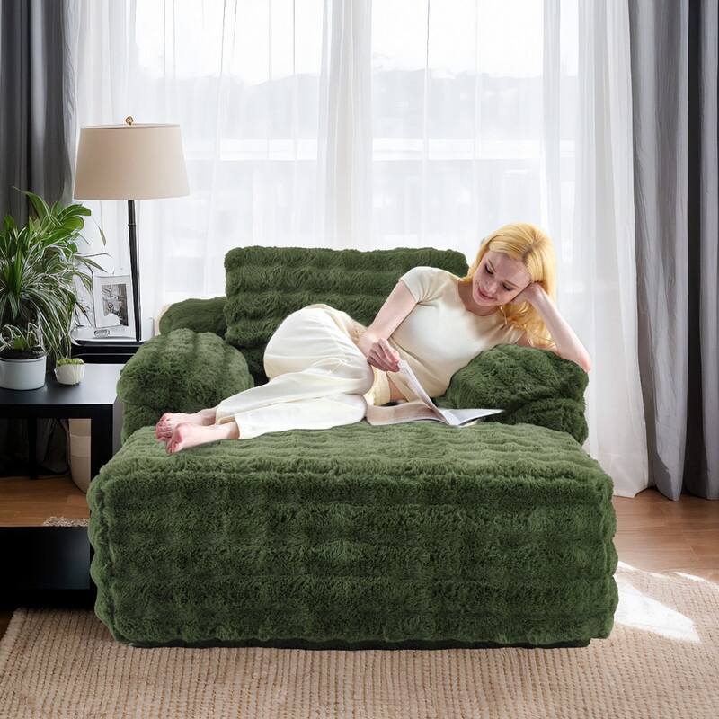 Upholstered Velvet Boneless Couch Sleeper Sofa Bed
