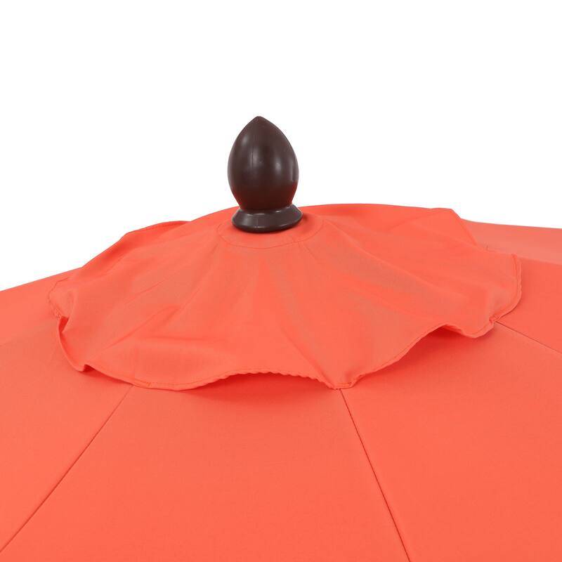 9ft Fringe Patio Umbrella Auto-Tilt, Crank, by JONATHAN Y