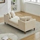 preview thumbnail 43 of 42, 75.2"Wide Upholstered Chaise Lounge with Nailheads, Sleeper Sofa Couch With 4 Throw Pillows & 2 Bolsters, Rubberwood Legs