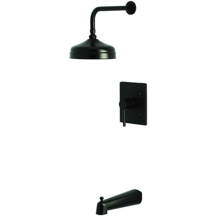 Kingston Brass KB634.DL Concord Tub and Shower Trim Package with 1.8 - Matte Black