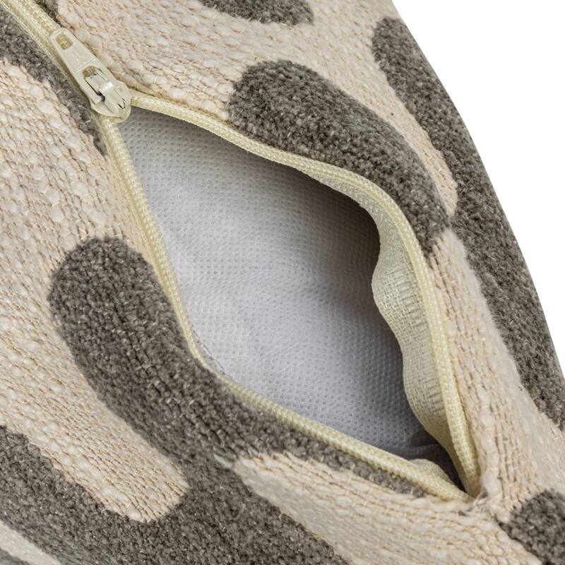 Woven Cotton Jacquard Pillow with Abstract Pattern Design