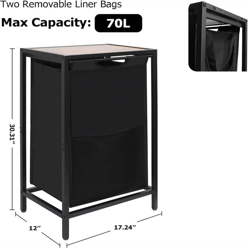 0L Large Laundry Hamper Basket with Pull Out