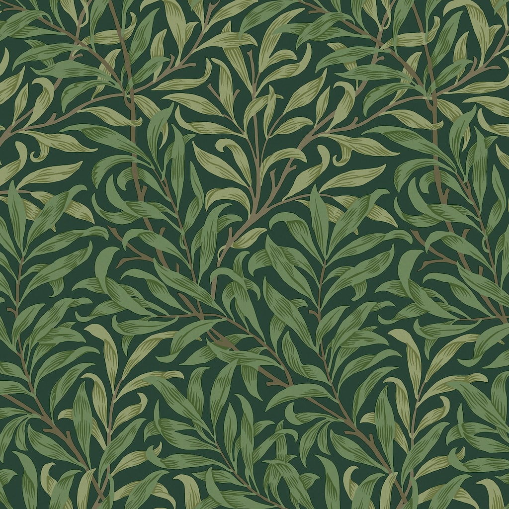 William Morris Willow Bough Deep Green Wallpaper