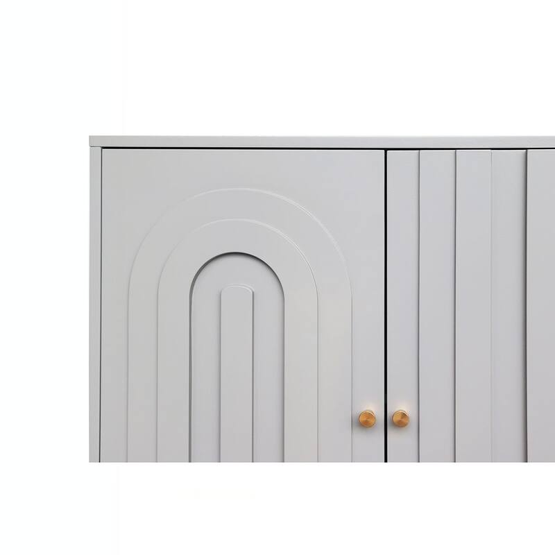 4-Door Wooden Sideboard Storage Cabinet