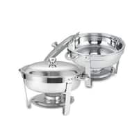 Homecraft HCTSC15SS 1.5 qt. Buffet 3-Station Oval Slow Cooker Stainless Steel