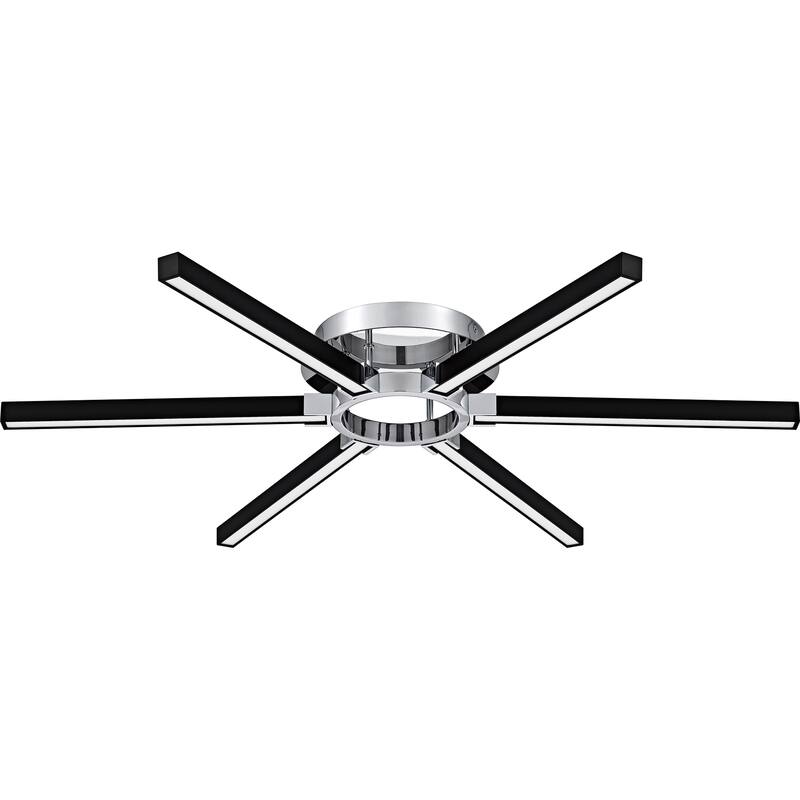 Zealand Integrated LED Polished Chrome Semi-Flush Mount with CCT Switch