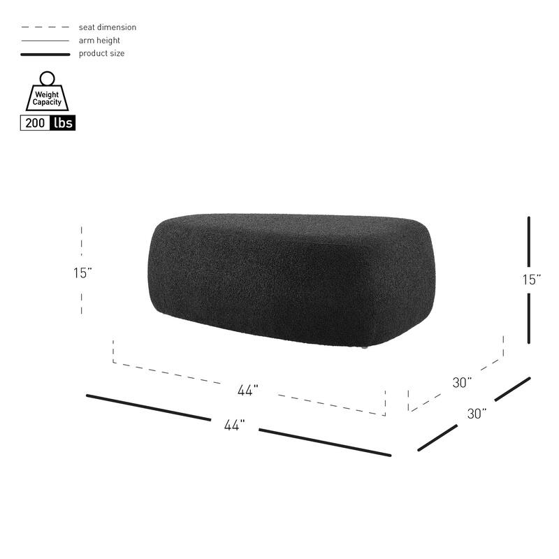 NPD Furniture Carlese Boucle Big/Small Ottoman