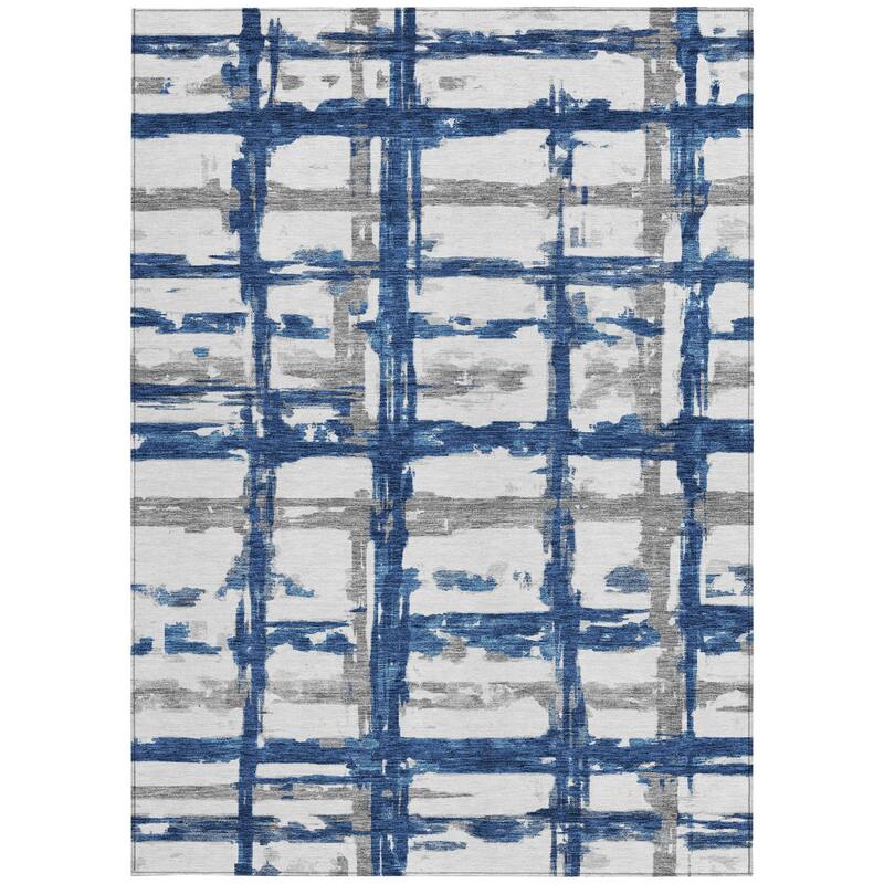HomeRoots Striped Transitional Rectangle Outdoor Rug