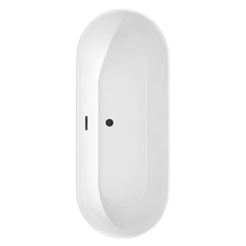 Wyndham Collection Melissa 71" Free Standing Acrylic Soaking Tub with