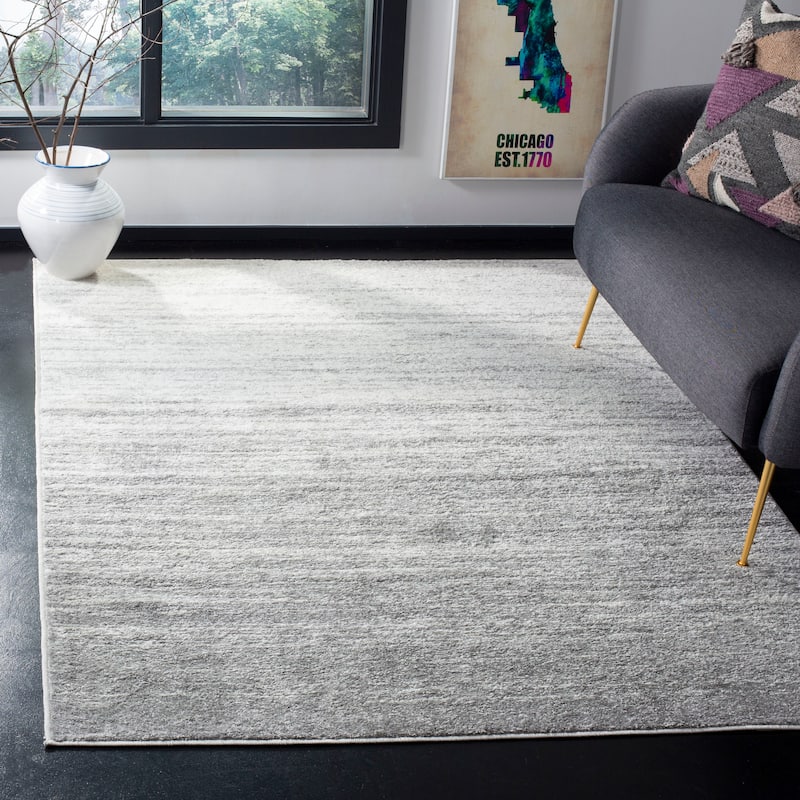 SAFAVIEH Adirondack Vera Modern Ombre Distressed Area Rug - 4' x 6' - Ivory/Silver - Rectangle