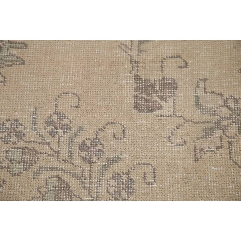 Hand Knotted Oriental 100% Wool Carpet Traditional Medallion Beige & Ivories Tabriz Area Rug - 12' 6'' X 9' 6''