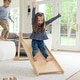 preview thumbnail 12 of 13, Little Partners 2-in-1 Folding Learn 'N Slide - Natural - N/A