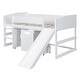 preview thumbnail 17 of 16, Multiple Functions Bed,Low Study Twin Loft Bed with Chair and Rolling Portable Desk