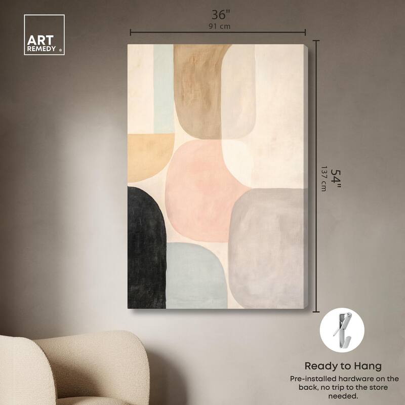 Soft Cubism II Canvas by Art Remedy, Gallery Wrapped