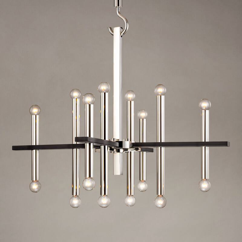 16-Light Modern Industrial Large Sputnik Up/ Down Candle Chandelier for Living/ Dining Room