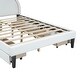 preview thumbnail 9 of 19, Full Size Upholstered Leather Platform Bed with Rabbit Ornament & 4 Drawers, Low to Ground Full Bed Frame with Slats Support
