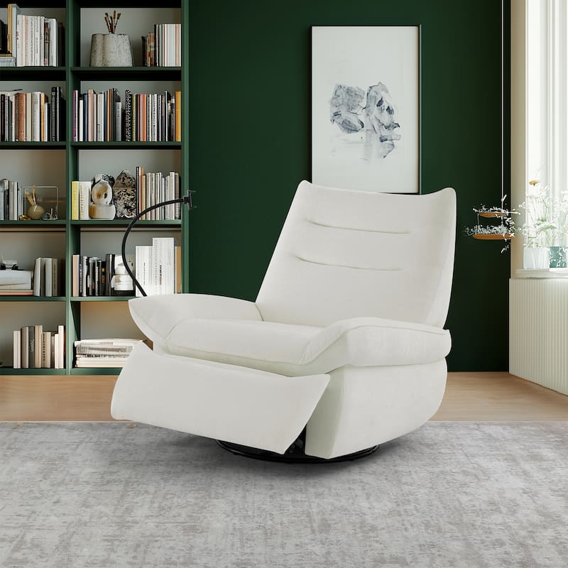 Upholstered Power Swivel Rocker Recliner Lounge Chair for Living Room