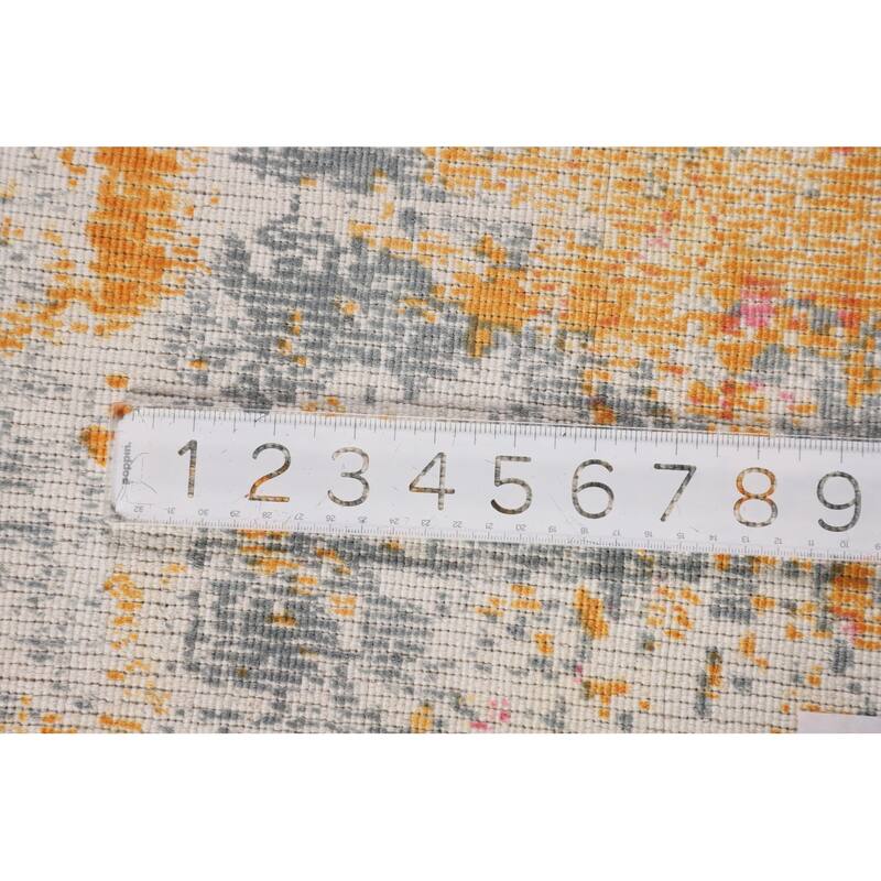 Contemporary Abstract Area Rug Hand-Knotted Bedroom Wool Carpet - 5'3" X 7'5"