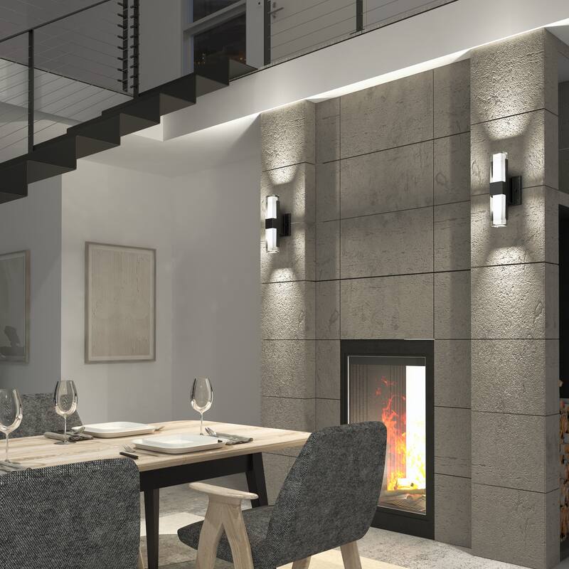 Artika Gemini Outdoor Wall Sconce, Matte Black