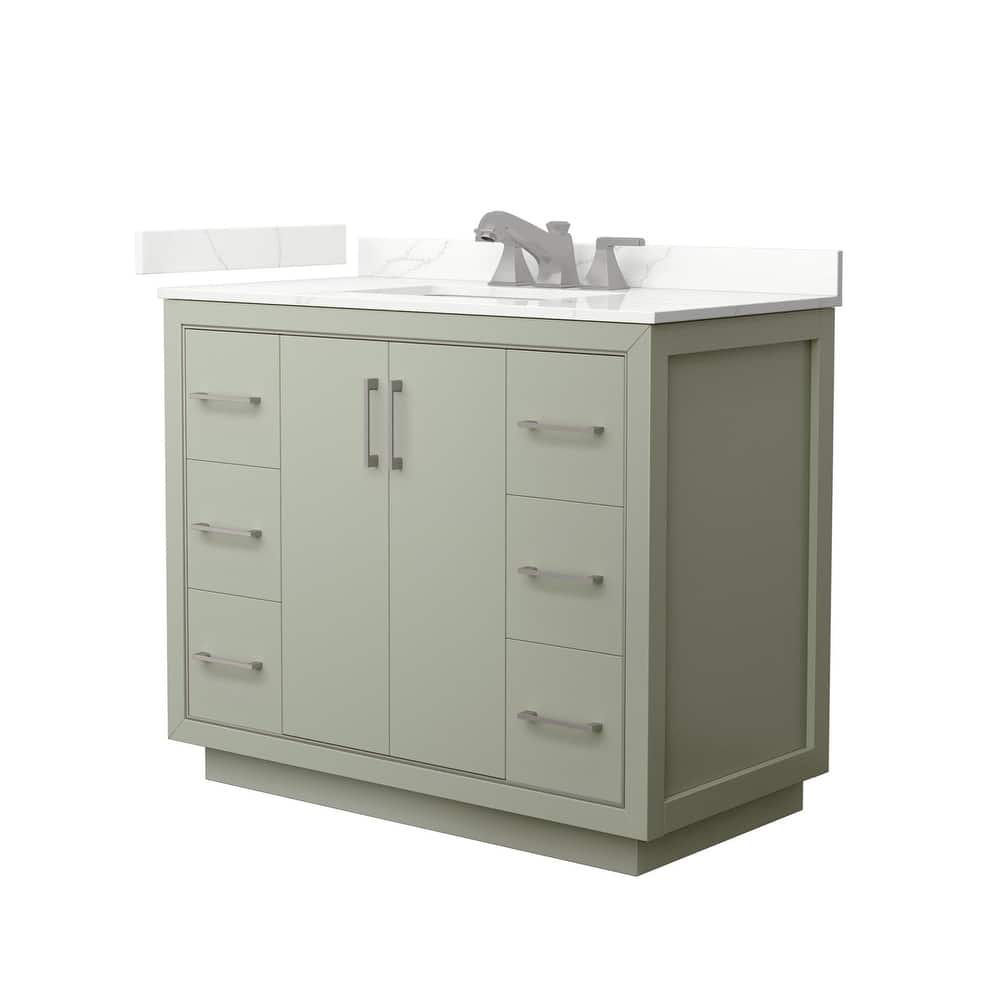 Wyndham Collection WCF111142S-QTZ-US3MXX Icon 42" Free Standing Single