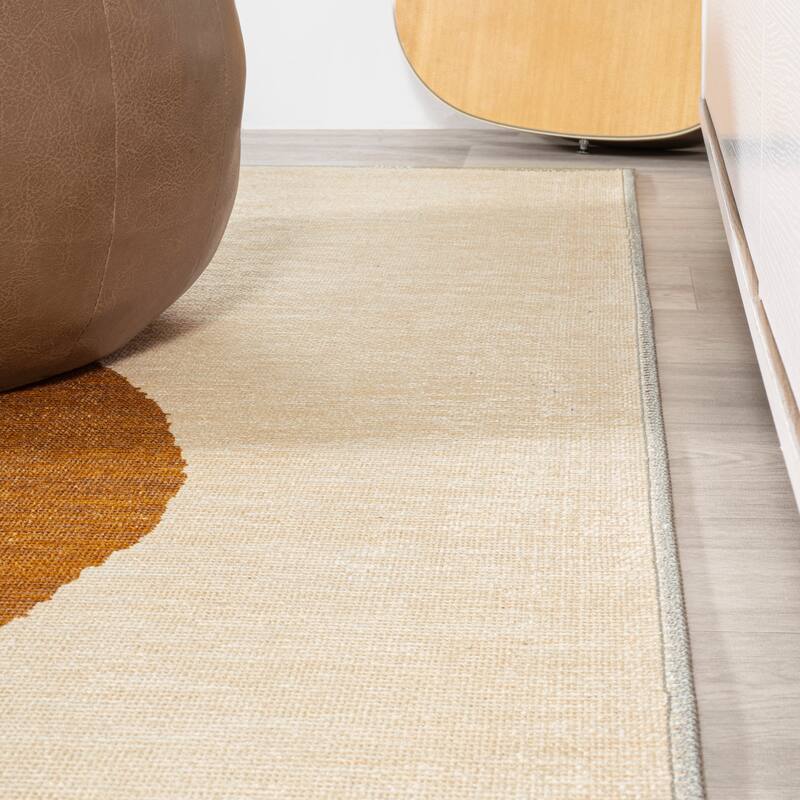JONATHAN Y Demie Bohemian Textured Weave Floral Machine Washable Area Rug