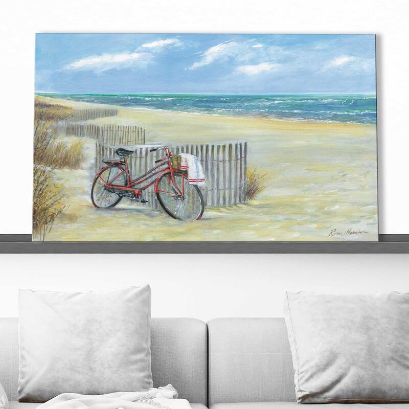 "Bike to the Beach" by Ruane Manning Print on Canvas