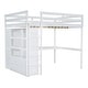 preview thumbnail 24 of 28, Full Size Loft Bed with Storage Shelves & Drawers, Solid Wood Loft Bed Frame with Built-in Wardrobe & Desk for Kids Teens Adults