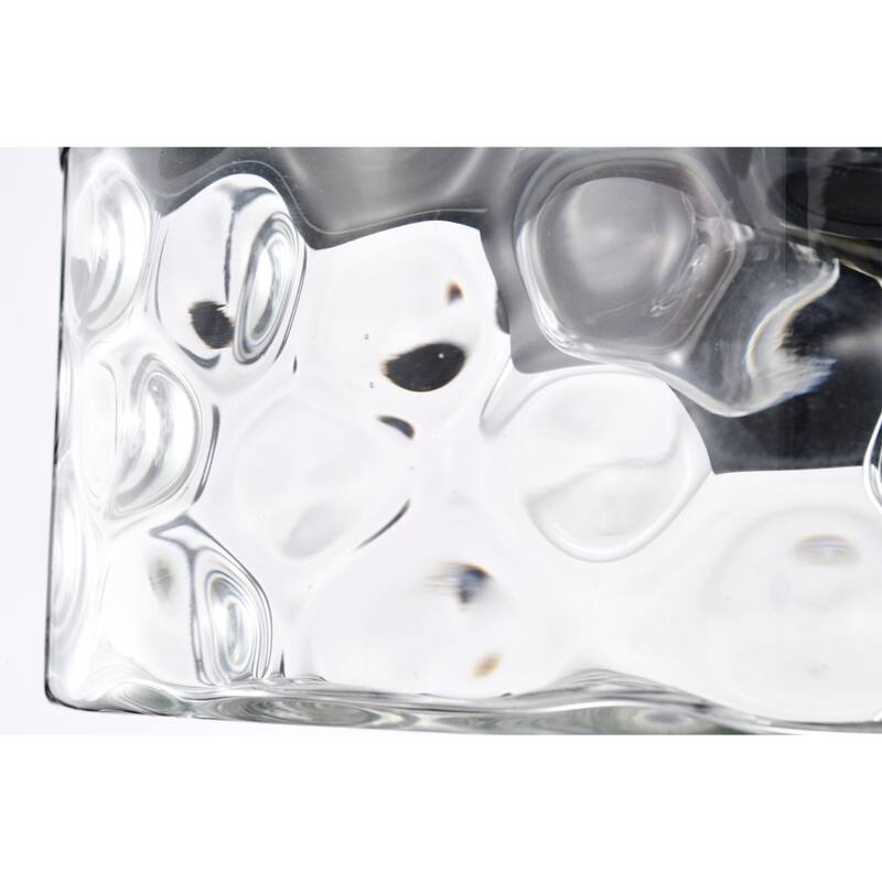 Moira 12 Inch Modern Matte Black Glass Shade Flush Mount with 2-Light