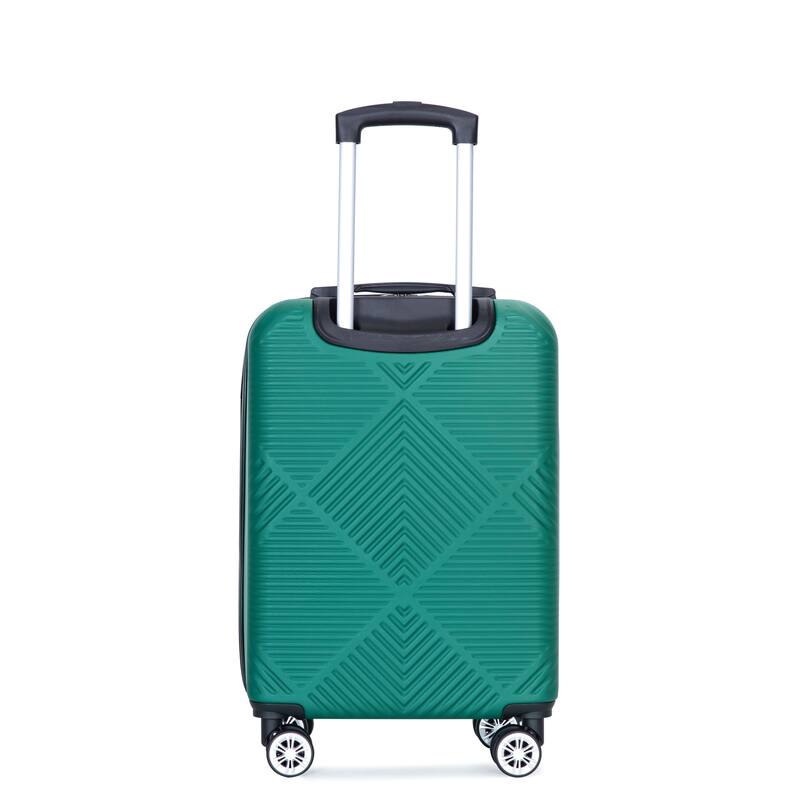 4-Piece, Luggage Sets, Lightweight Luggage with 360 ° Aircraft Wheels and Adjustable Handle, for Boarding Travel, Dark Green