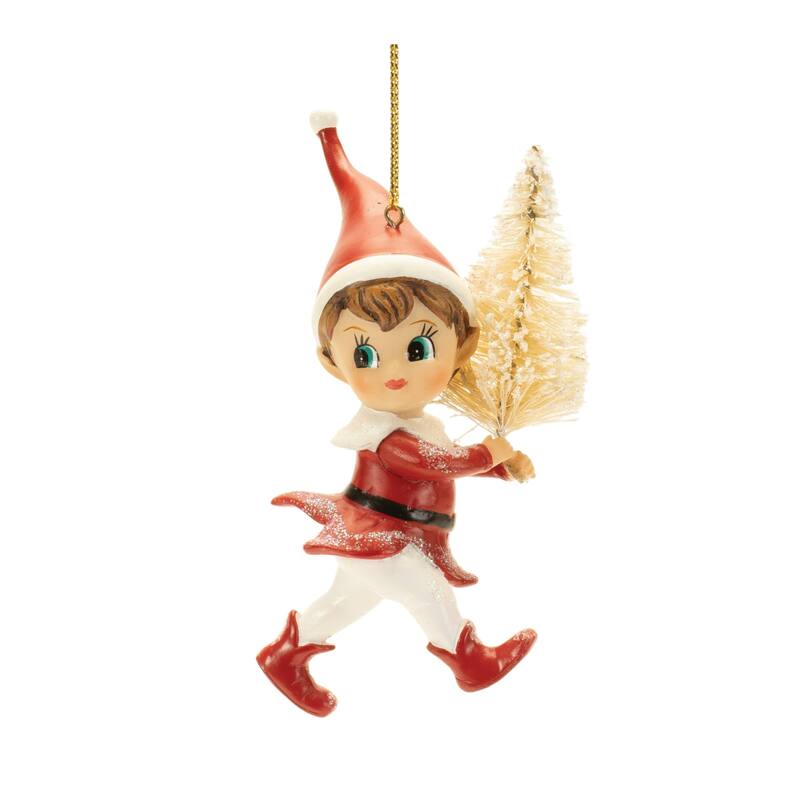 Santa's Jolly Elf Christmas Ornaments - 4.25" - 12ct