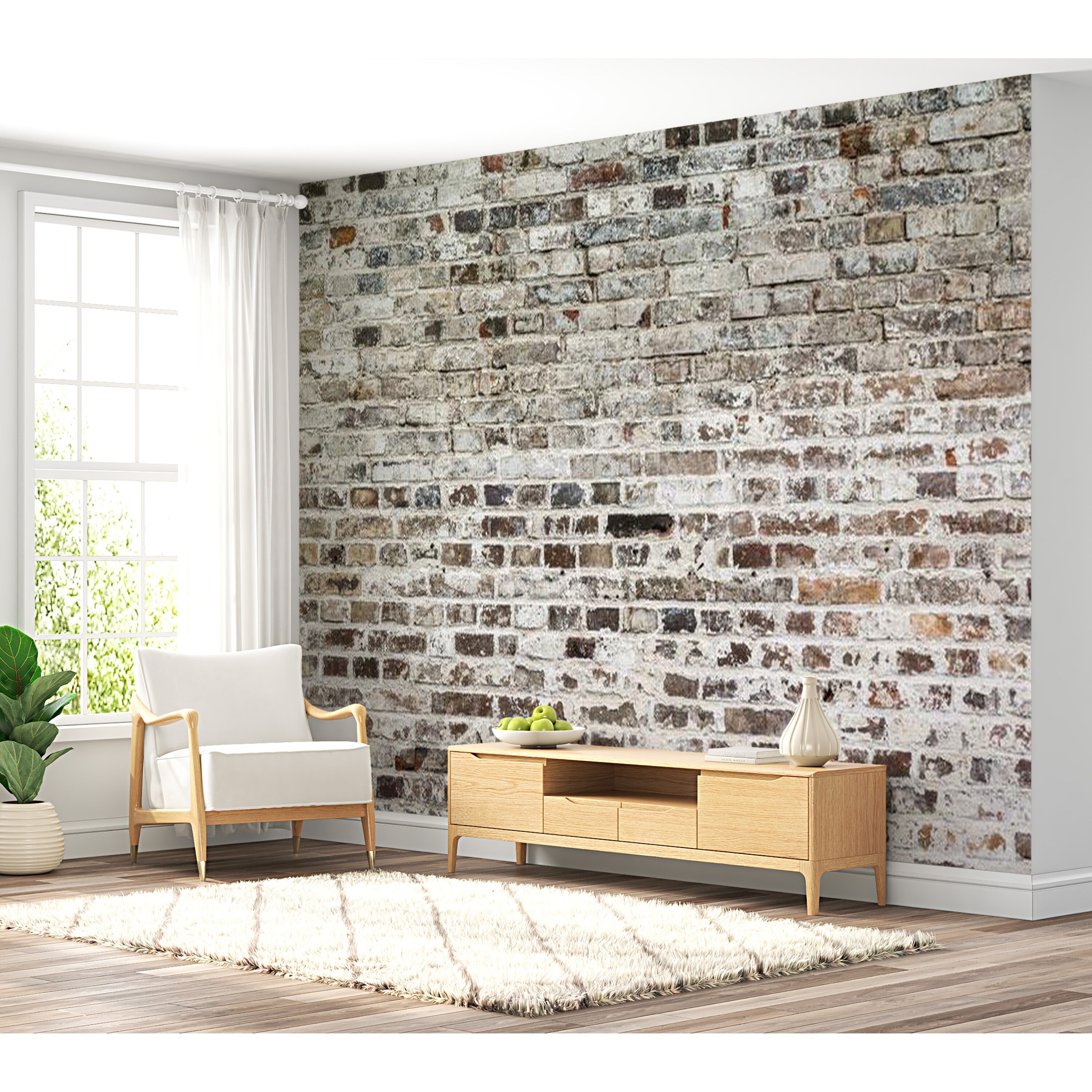 old brick effect wallpaper