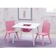 preview thumbnail 6 of 8, Kids Table and Chair Set with Storage (2 Chairs Included) Pink