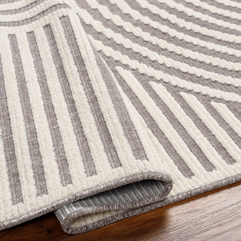 Livabliss Remi Mod Stripe Machine Washable Area Rug