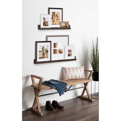 Kate and Laurel Bordeaux Wall Shelves with Frames Set