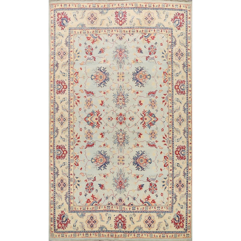 Vegetable Dye Floral Super Kazak Oriental Area Rug Wool Hand-knotted - 8'7" x 12'0"