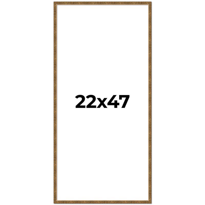 22x47 Frame Gold Picture Frame - Complete Modern Photo Frame Includes