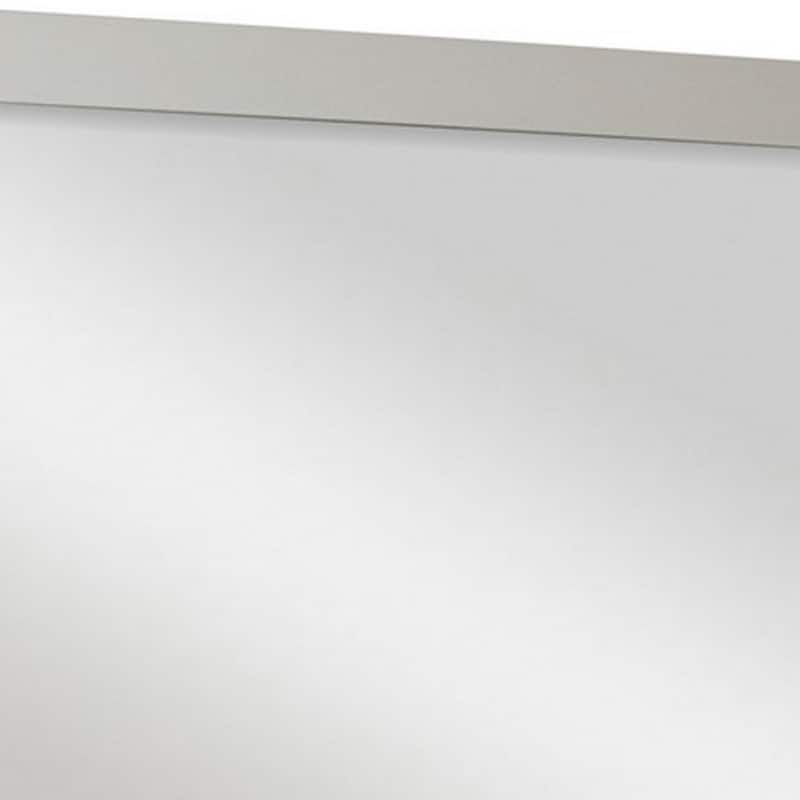 Yoza 38 x 47 Dresser Mirror, Modern, High Gloss White Laminate Finish