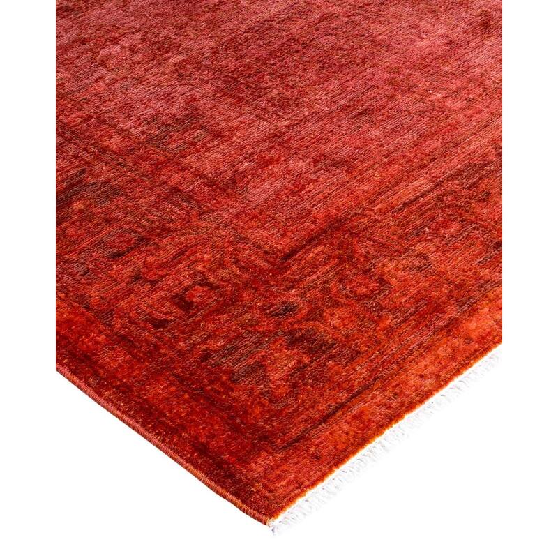 Overdyed, One-of-a-Kind Hand-Knotted Area Rug - Pink - 4' 1" x 6' 0"