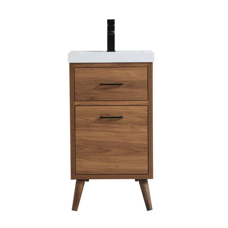Elegant Lighting VF41018 Boise 18" Free Standing Single Basin Vanity - Walnut Brown