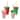 Silipint: Silicone 16 oz Straw Tumbler:4 Pk - Peppermint, Poinsettia, Classic Red & Green - Unbreakable, Holiday Gift