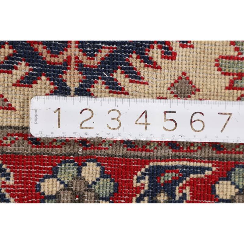 Traditional Beige Kazak Foyer Rug Hand-Knotted Wool Carpet - 2'8" x 3'11"