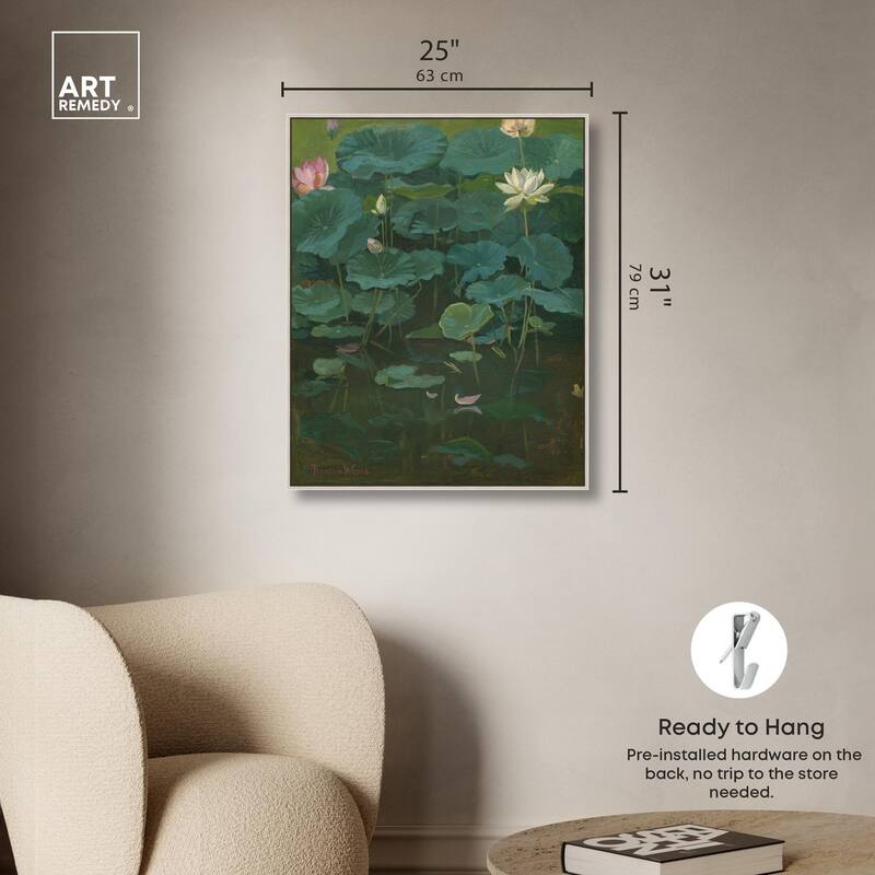 Theodore Wores Lotus Canvas by Art Remedy